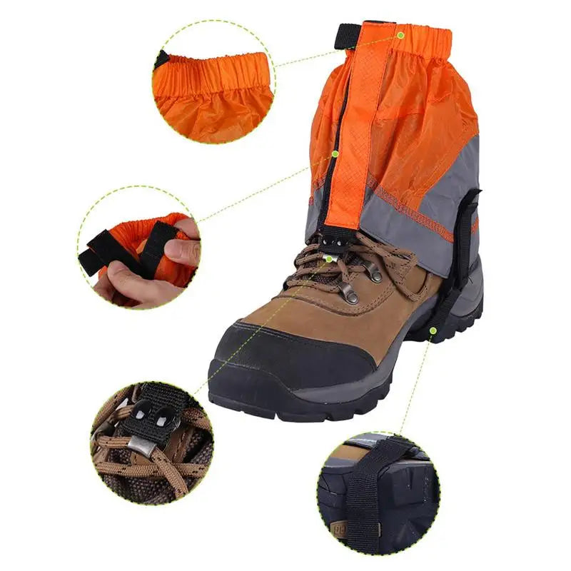 Motorcycle Snow Boot Gaiter Outdoor Leg Gaiters With Elastic Band Hiking Climbing Hunting Leg Cover Shoes Gaiters For Women Men